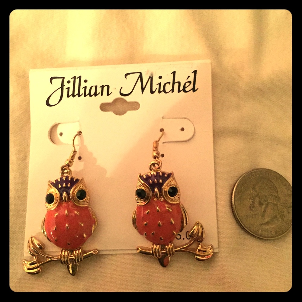 Owl dangle earrings